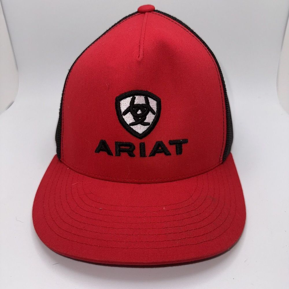 Ariat The Classics Hat Cap Red Trucker Western Rodeo Cowboy‎ Work Wear SnapBack